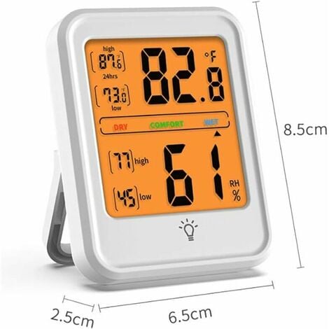 3 Pack thermomètre intérieur, compteur de jauge d’humidité hygromètre  numérique thermomètre de pièce pour la maison