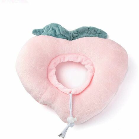 Isabelino Heiqlay Collar, Collier de Récupération pour Chat Collerette de Protection Ajustable Soft Edge Respirant Conçu Collier de Protection pour Animal de Compagnie (1pc, coeur pêche rose, M) (1/5)
