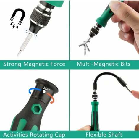 122 en 1 Kit Tournevis de Précision Magnétique, Portable Mini