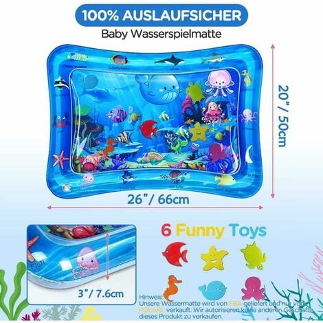 Tapis d'eau bébé, tapis de jeu aquatique sans BPA, jouet bébé 3 6