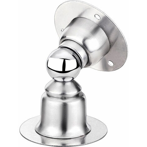 2 PCS Arrêt de Porte Magnétique, Butoir de Porte en Acier Inoxydable avec Ruban Adhésif Double Face 3M ou Vis - Inutile de Forage / forage Double usage(acier brossé) (1/5)