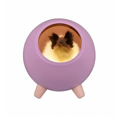 Little Pet House Atmosphère Lumière USB Charge Mini Veilleuse Cadeau Créatif Lampe De Table Mignon Enfants Chevet Veilleuse, Hamster Violet (1/2)