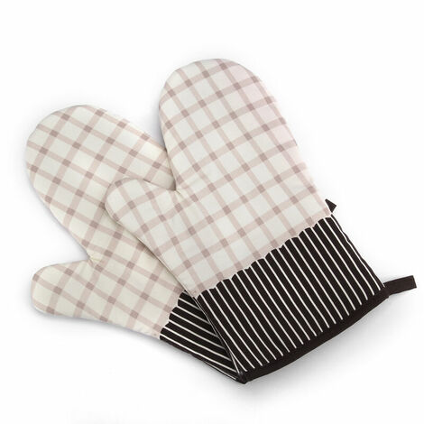 Cuisine Gants Mitaine Four Résistants Chaleur Gants Four Micro-Ondes Gants Coton Antidérapant Anti -Chaud Ustensile de Cuisine pour Barbecue Cuisson Haute Température Protection Gants (1 Paire) (1/5)