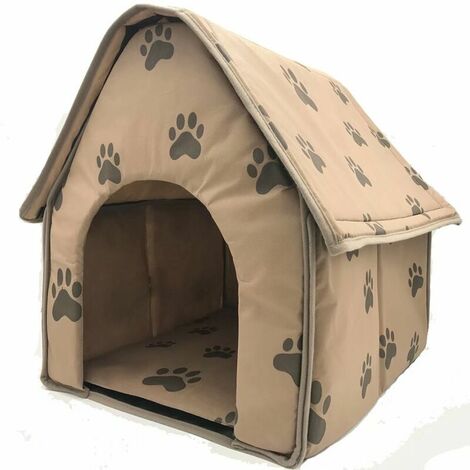 Chenil pour animaux de compagnie petite empreinte de pas maison pour animaux de compagnie matelas pliable pour animaux de compagnie chenil chenil fournitures pour animaux de compagnie (marron 47 × 49 (1/5)