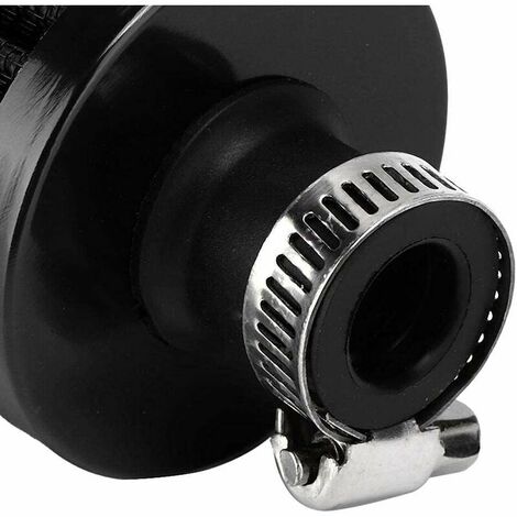 Filtres à huile à Air de moto d'interface universelle filtre d'admission d'air froid de voiture 12mm reniflard de carter de Turbo d'évent, -Vie (Noir)