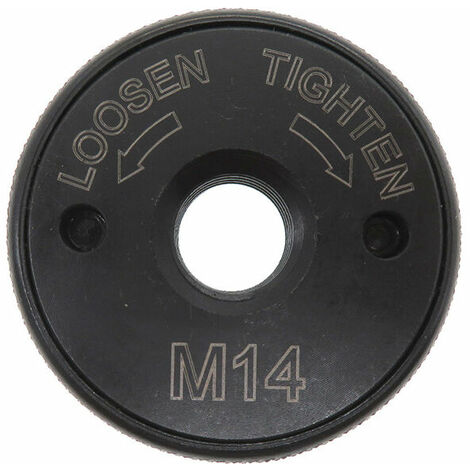 Écrou de serrage rapide SDS Clic M14,- pour toutes les meuleuses d'angle AEG, Black & Decker, Dewalt, Flex, Hitachi, Metabo, Makita, etc. (1 écrou de tension), noir (1/5)