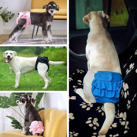 Couches Hygiéniques Réglables Pour Chiot - Lavables, Réutilisables, Très Absorbantes Et Confortables