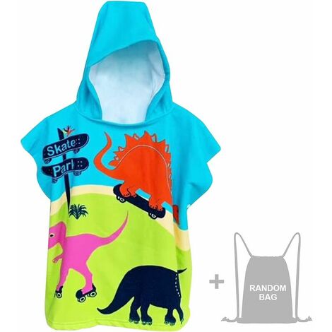 Morbuy Poncho Bain Microfibre - Serviette Capuche Séchage Rapide - Enfant Adulte 3 Tailles