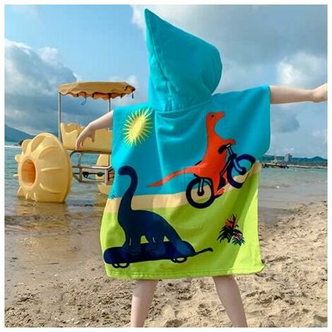Morbuy Poncho De Bain Microfibre à Capuche - Serviette Séchage Rapide Pour Enfants Et Adultes - Plage, Piscine, Surf - 11