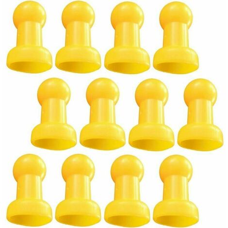 12 x Bouchons de Trampoline Capuchons de Poteau Accessoires de Trampoline 8x5cm Jaune (1/4)