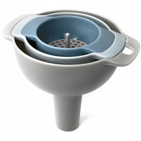 Entonnoir Cuisine Lot de 3 imbriqués Entonnoirs pour Cuisson avec poignée en Plastique Transfert De Liquide,d'huiles, Essentielles,ingrédients secs et Poudre (1/5)