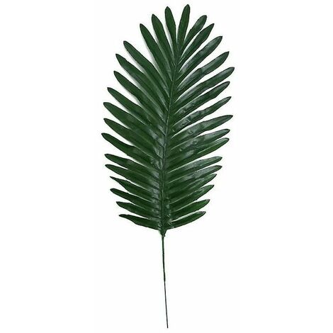 20 Pcs Faux Feuilles De Palmier Avec Tiges Imitation De Plante Tropicale Artificielle (vert) (1/5)