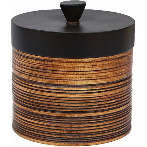 Boîtes à thé en Bois Massif, Boîtes de Rangement, Boîtes à Bijoux, Boîtes de Rangement pour Objets Go, Accessoires pour la Maison Boîtes à thé, Boîtes à café avec couvercles (1/5)