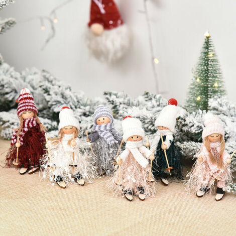 Poupée Vintage Allemande – Décoration De Noël Pour Sapin – Coton – 14 Cm