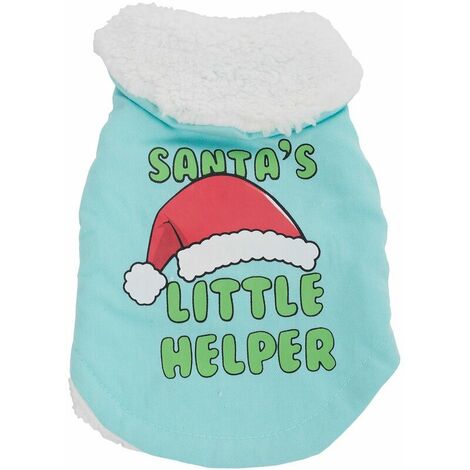 Chien manteau d'hiver vêtements chien tenue hiver pour chiots doux et chaud cadeau de noël nouvel an cadeau père noël chapeau modèle M (1/5)