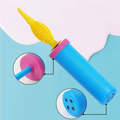 Lot De 2 Pompes Manuelles à Ballons Double Action – Gonfleur Rapide Bleu Pour Ballons Yoga, Fêtes, Mariage Et Anniversaire