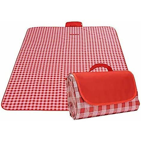Couverture de pique-nique 200 x 200 cm couverture de plage tapis de pique-nique couverture de camping tapis de plage extérieur imperméable anti-sable (1/5)