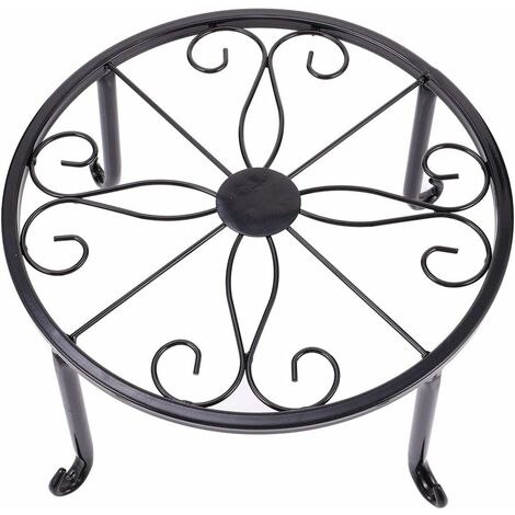 Support de fleur en métal Support de pot de fleur Support de plante Tabouret de fleur Porte-plante noir Étagère à fleurs en fer (1/5)