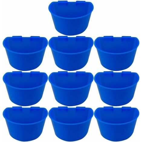 10 pièces en plastique buveur Soda Pop bouteille d'eau mangeoire poulet caille Pigeon bol d'alimentation fournitures d'alimentation pour animaux de compagnie 9x6cm 3Cm (1/5)