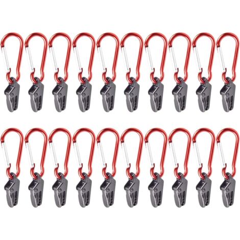 Pinces pour auvent de bâche, 20 pinces pour bâche porte-gants avec pince en plastique pince pour auvent tente coupe-vent pince instantanée (1/5)