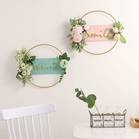 CINPIUK Panneau De Bienvenue Avec Initiale En Métal