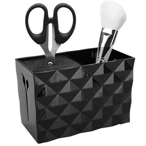 Boîte de rangement pour ciseaux, porte-ciseaux de coiffure Boîte de rangement professionnelle de grande capacité avec double étui (noir) (1/5)
