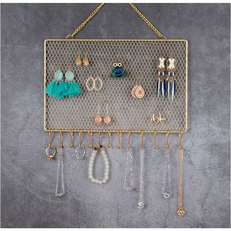 YZROHYI Organisateur de Bijoux Mural,Support Boucle D'oreille Murale,Rangement Bijoux Suspendu,Porte Bijoux à Accrocher,Porte Boucles D'oreilles Présentoir,Jewelry Hanging Organizer - Blanc YZROHYI Organisateur de Bijoux Mural,Support Boucle D'oreille Murale,Rangement Bijoux Suspendu,Porte Bijoux à Accrocher,Porte Boucles D'oreilles Présentoir,Jewelry Hanging Organizer - Blanc