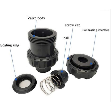 Clapet Anti-retour Piscine/spa JANDY 7305 - PVC, Diamètre 2" à 2,5", Angle 180°, Neuf