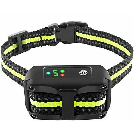 Collier Anti-aboiement pour Chiens, Rechargeable et Automatique avec Détection Intelligente des Aboiements avec Vibration, Son et Choc Electrique, IP67 Étanche - le noir (1/4)