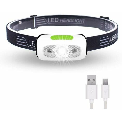 Lampe frontale rechargeable USB de 500 lumens, lampe frontale de course à led légère et super lumineuse pour coureur (1/5)