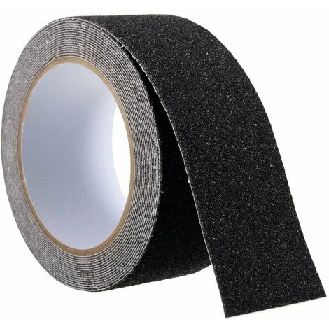 Ruban Antidérapant Adhésif, Bande Anti-Glissante Mat avec Bonne Viscosité et Aucun Résidu pour l'Usage Intérieur et Extérieur, Escaliers, Tapis (Largeur: 5cm x Longueur: 5m, Noir) (1/5)