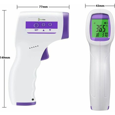 Thermomètre Front Infrarouge Sans Contact CE - Précision 0.1°F - Livraison USA - NutriVitaShop