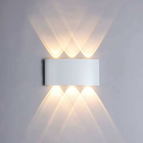 Applique Murale LED 6W, Lumière Blanc Chaud 3000K, Applique murale étanche IP65, Décorative Lumière pour Chambre Couloir Salon Escalier Hôtel Bar