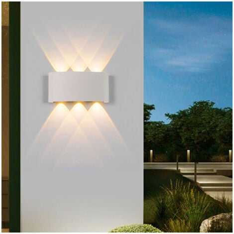 Applique Murale LED 6W, Lumière Blanc Chaud 3000K, Applique murale étanche IP65, Décorative Lumière pour Chambre Couloir Salon Escalier Hôtel Bar