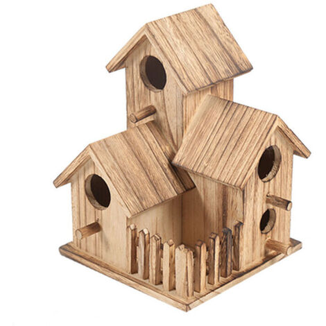 Abri de Repos pour Oiseaux, nichoir en Bois pour Oiseaux, abri pour Oiseaux, Support pour Oiseaux, Petite décoration pour Jardin extérieur (20,5 x 15,5 x 15,5 cm Pouces)