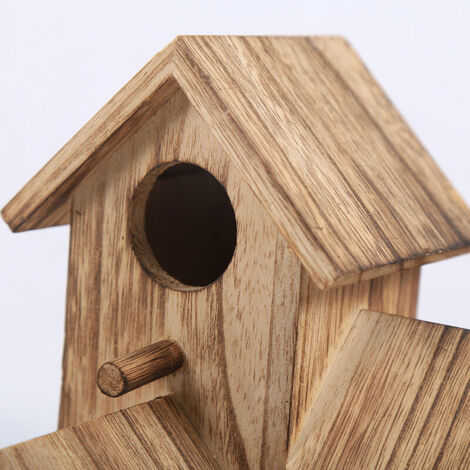 Abri de Repos pour Oiseaux, nichoir en Bois pour Oiseaux, abri pour Oiseaux, Support pour Oiseaux, Petite décoration pour Jardin extérieur (20,5 x 15,5 x 15,5 cm Pouces)