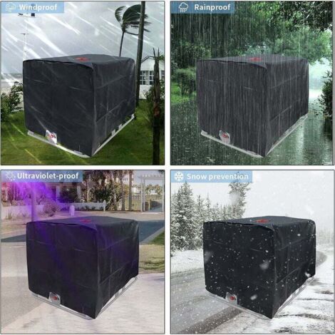 2 PCS Bache pour Cuve 1000L IBC,Bache Couverture Réservoir IBC d'eau de Pluie Housse Cuve 1000L