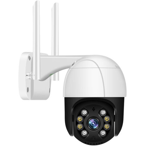 Camera De Surveillance Ptz Wifi Sans Fil 1080P 2Mp Hd, Camera De Surveillance Interieure/Exterieure, Audio Bidirectionnel, Detection De Mouvement, Acces A Distance (1/5)