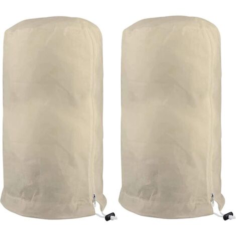 Voile D'hivernage Plante, Voile Hivernage Olivier, Voile Dhivernage Arbre, Housse De Protection Tomate Citronnier, Housse Hivernage Pour Plantes Sac Vegetaux Jardin Tissu Non Tissé (60×80cm, Beige2) (1/5)