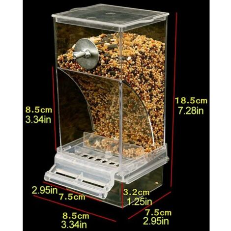 Mangeoire automatique anti-éclaboussures pour oiseaux, accessoires pour cage à oiseaux, conteneur de nourriture pour perruches, canaris, calopsittes, pinsons-