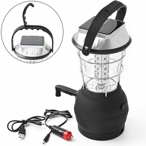 Lanterne Solaire, Dynamo à Maniv 36 Led Lanterne de Camping Lumière de Secours - (1/5)