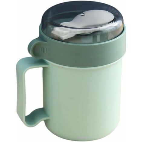 Récipients de stockage de nourriture isolés pour enfants Récipient à bento pour soupe chaude portable étanche avec cuillère pliable vert, Ensoleillé
