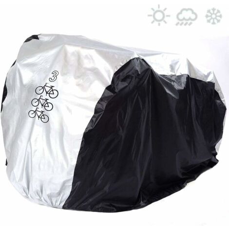 Housse de vélo pour 3 vélos - Étanche - Résistante à la poussière - Protection UV, Ensoleillé (1/5)