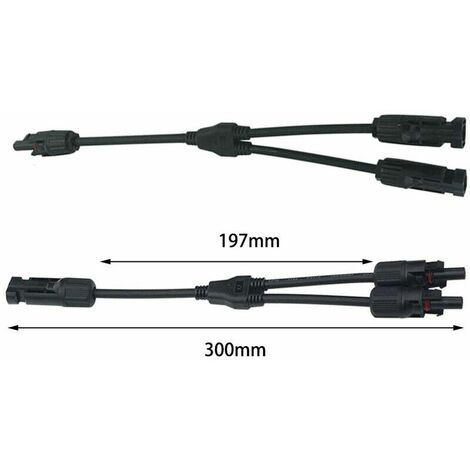 Lot De 3 Paires De Connecteurs Solaires MC4 En Y - 1 Mâle Vers 2 Femelles Et 1 Femelle Vers 2 Mâles - Pour Panneaux Photovoltaïques