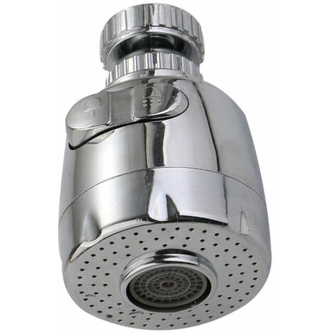 360 Degrés Aérateur de Robinet Pivotant Tête de Robinet de Cuisine 2 Modes Réglable Douche Tête Filtre Pulvérisateur Pour Cuisine Salle De Bain (Court), Ensoleillé (1/5)