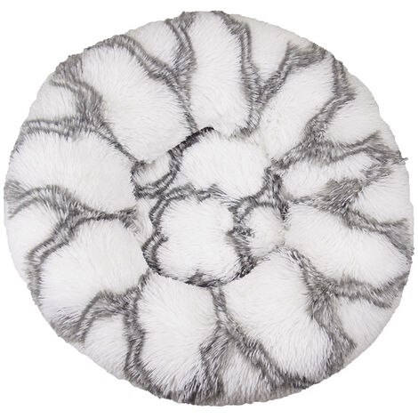 Lit pour chat, coussin moelleux, doux lavable pour chiens chats (gris blanc, 50 cm), Ensoleillé (1/5)
