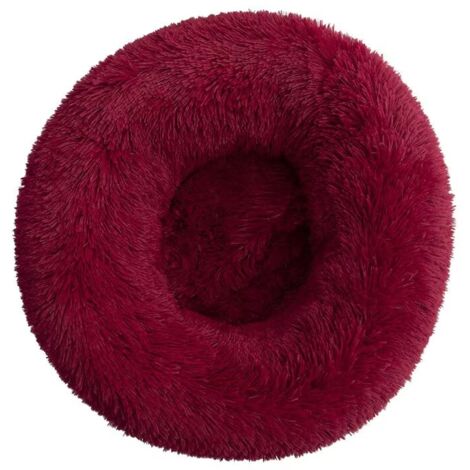Lit pour Chat, Coussin Moelleux, Doux Lavable pour Chats Chiens (Bourgogne, 80 cm), Ensoleillé (1/5)