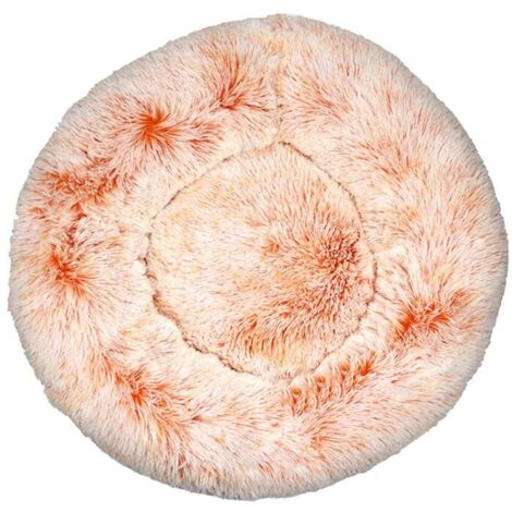 Lit pour chat, coussin moelleux, doux lavable pour chiens chats (dégradé orange, 70 cm), Ensoleillé (1/5)