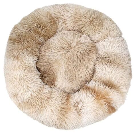Lit pour chat, coussin moelleux, doux lavable pour chiens chats (tie-dye beige, 80 cm), Ensoleillé (1/5)