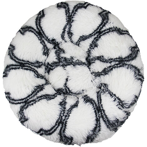 Lit pour chat, coussin moelleux, doux lavable pour chiens chats (blanc noir, 40 cm), Ensoleillé (1/5)